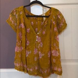 Free People Floral Blouse